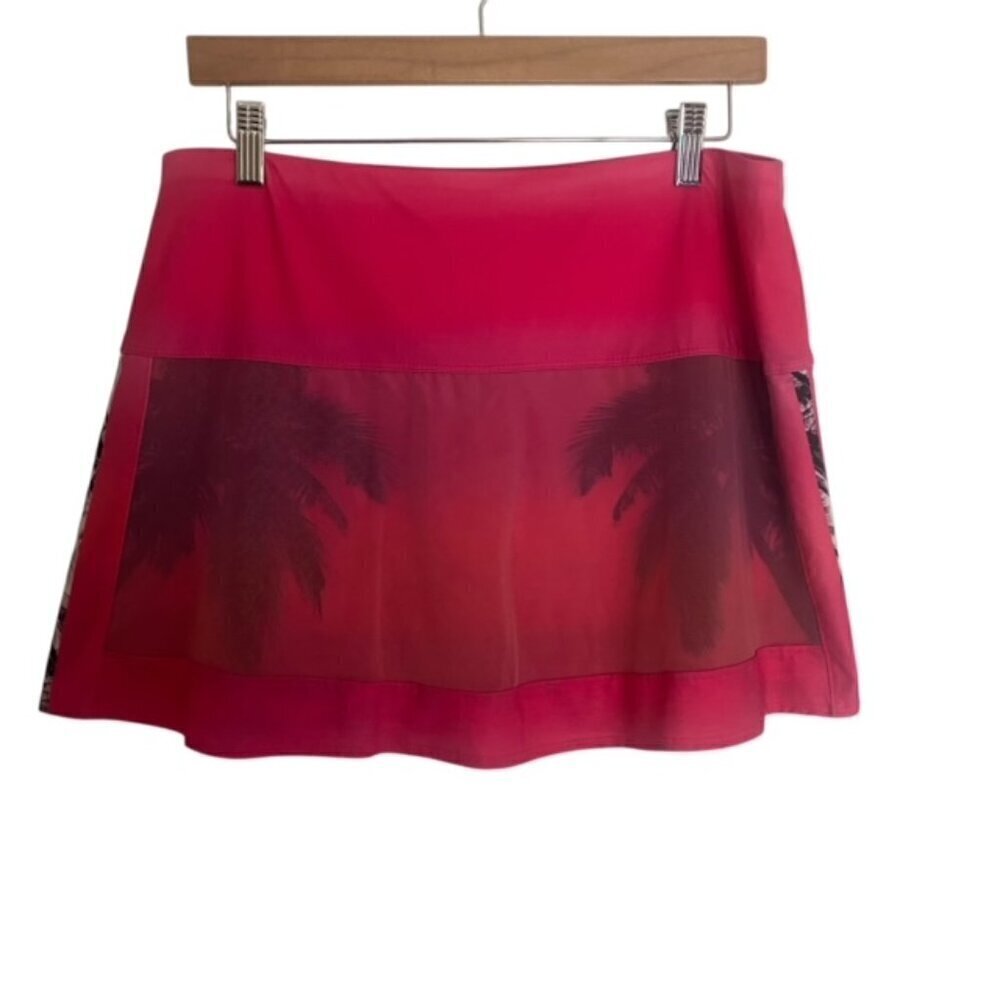 Lucky in Love Palm Tree Print Tennis Skort Large - Picture 4 of 5